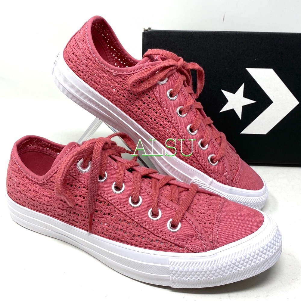 🍃March Sale🍃 Converse CTAS Canvas Knitted Pink Sneakers Women’s Size 9 567656C - Picture 8 of 8
